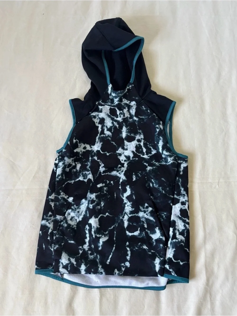 Old Navy Active Boys' Black Tie-Dye Sleeveless Hoodie - Size S (6)